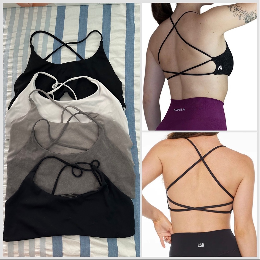 Bundle CSB Crop Shop Boutique Serenity Lexi & Aurola Bras size L